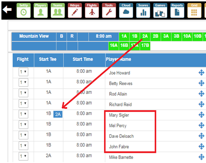 Changing Tee Assignments